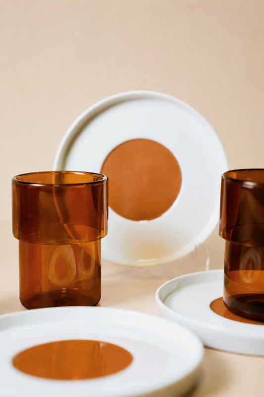 Roj Tea Cup & Saucer Set, 4 Cups